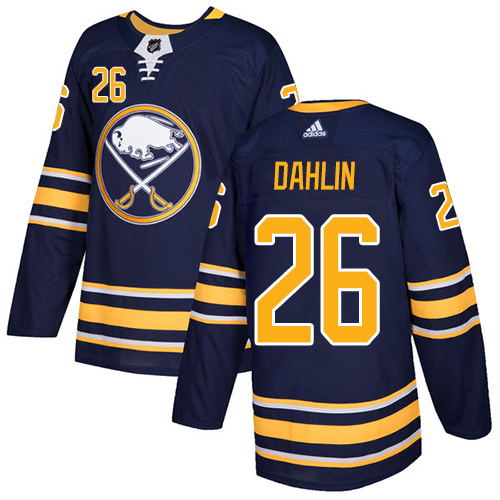 Adidas Buffalo Sabres 26 Rasmus Dahlin Navy Blue Home Authentic Youth Stitched NHL Jersey